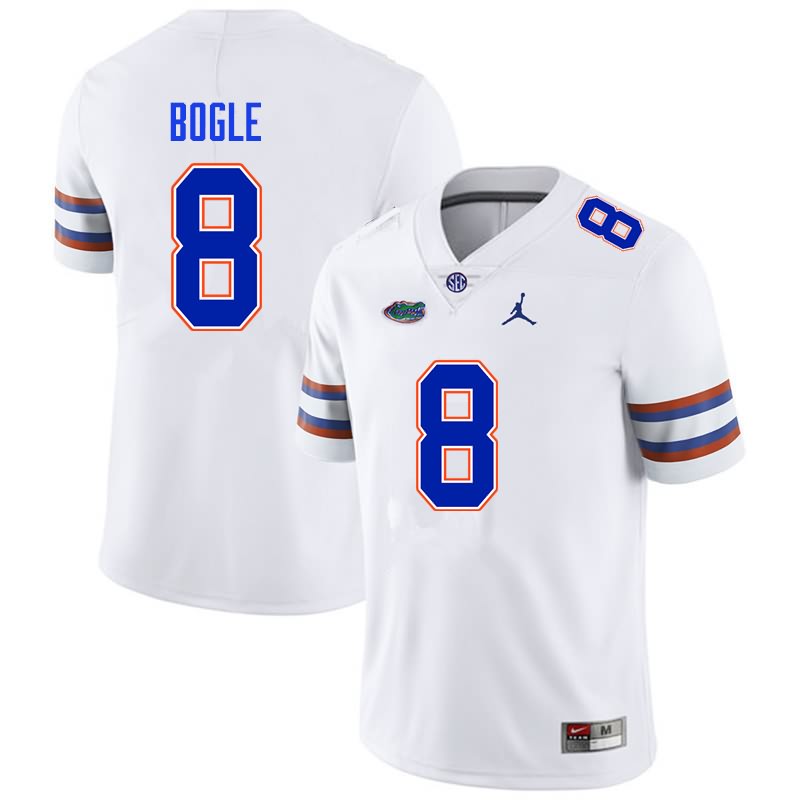 NCAA Florida Gators Khris Bogle Men's #8 Nike White Stitched Authentic College Football Jersey KLP4364WH